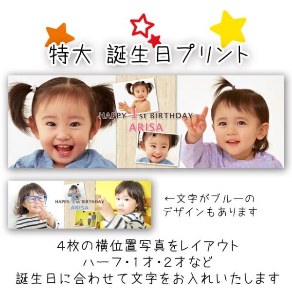 誕生日プリント お好みの写真を入れて作ります 展示用 飾って楽しい誕生日を演出