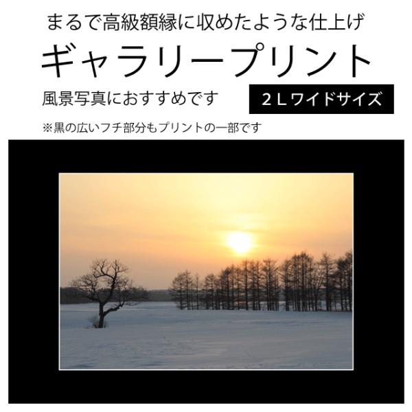 ギャラリープリント ２LWサイズ 高級額縁に入れたような写真プリント スマホやデジカメから作れます