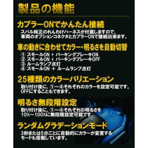 スバル用フルカラーLEDフットランプキット【イ...の詳細画像1