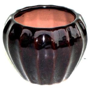 植木鉢 陶器 南瓜型塗鉢 「3.5」号 7667の商品画像