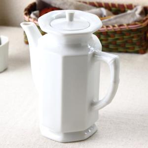 のっぽのシンプルティーポット 国産 瀬戸焼 ホーローではよく見かける