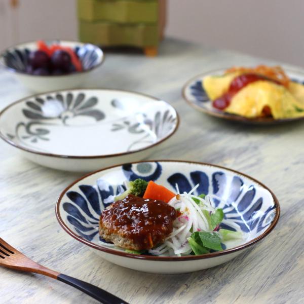 琉球デイゴ カレー＆パスタボール 22cm 日本製 美濃焼 KLカレー パスタ皿 カレー皿 深皿 大...