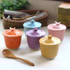 【新品未使用】むし碗揃(5個セット) 染付なずな　天満屋　茶碗 むし碗 5個セット おしゃれ 和食器 むし椀揃 茶碗蒸し 器 茶碗むし