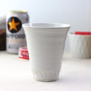 美濃焼のホワイトシンプル焼酎カップ 360ml 日本製 美濃焼 タンブラー ビアカップ 水割り ジュース ソフトドリンク ハイボール フリーカップ カップ｜cerapockke