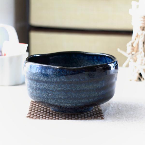 抹茶碗 窯変紺 美濃取寄 日本製 美濃焼 抹茶 まっちゃ お茶 作法 和食器 茶器 茶碗 茶道 抹茶...