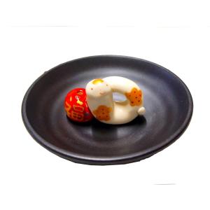 干支 巳 置物 蛇 ヘビ へび 2025年 人形師の手造り置物 豊大窯作/ た