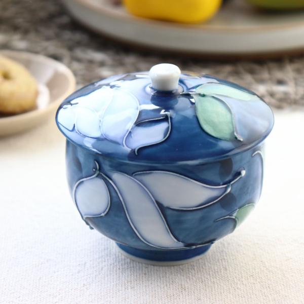 有田焼 蓋付き湯呑み リーフ 日本製 美濃焼 日本製 瀬戸焼 和食器 和風 湯のみ 蓋 蓋付き ふた...