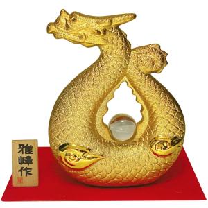 GOLD STONE 龍 2024年 干支 辰 置き物 フローライト 正月 新年 縁起物