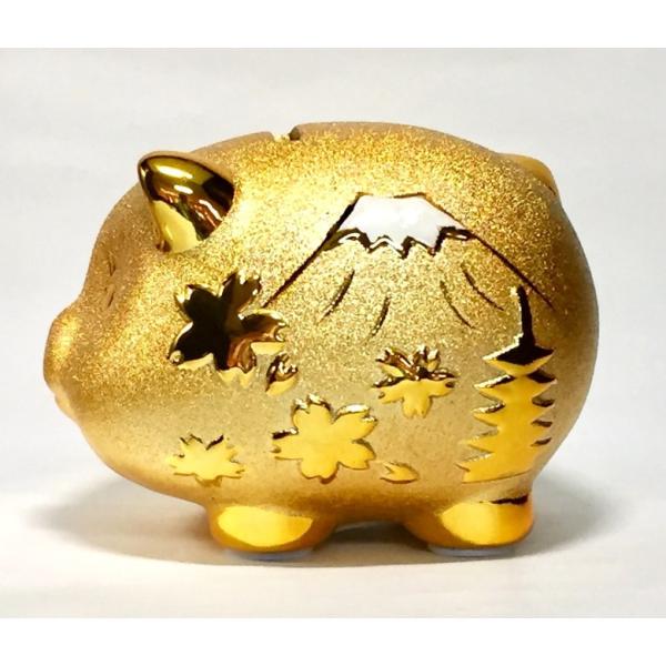 ジャパン金豚貯金箱 MR234 お取り寄せ 陶器 置物 500円玉 おしゃれ ブタ ぶた かわいい ...