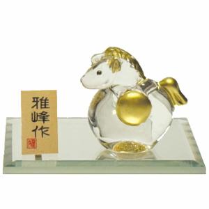 干支 午 置物 馬 うま 2026年/ 風水 福午クリスタルボール /粗品 販促