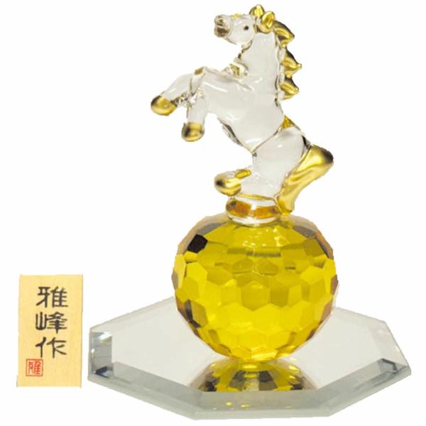 風水クリスタル金彩 福午 N40 ガラス 干支 置き物 午 ウマ うま 午年 うま年 ウマ年 馬 u...