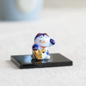 錦彩福おいで 招き猫 赤猫 無病息災 薬師窯 雑貨 ネコ ねこ かわいい
