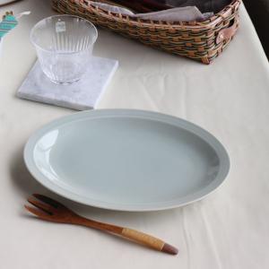 青磁の街中華オーバルプレート 24cm 日本製...の詳細画像5
