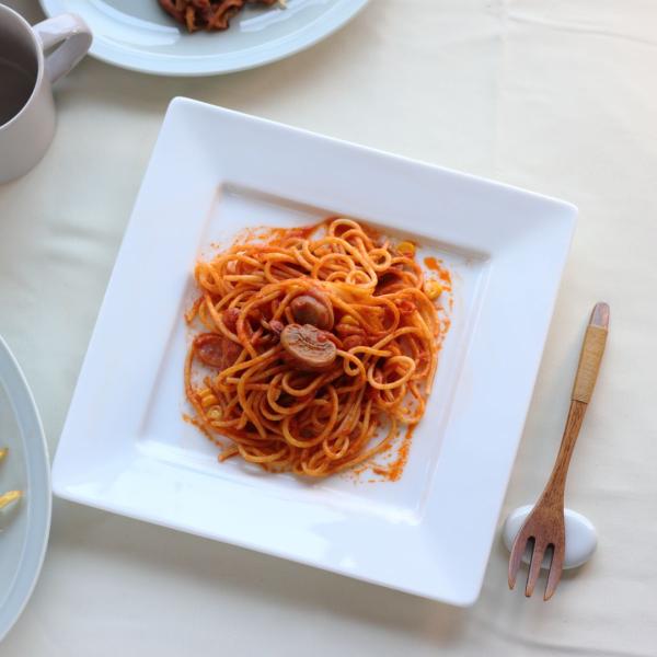 スクエアリムプレート 24cm 日本製 美濃焼 パスタ皿 角皿 プレート 大皿 皿 フラット ステー...