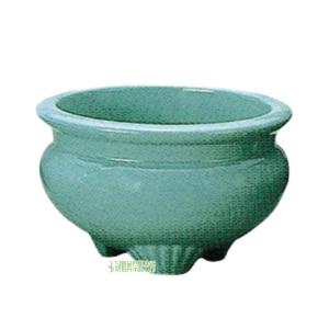 仏具 香炉 平底型 青磁 6寸 焼香 線香立 佛具 仏壇 供養 手元供養 お盆