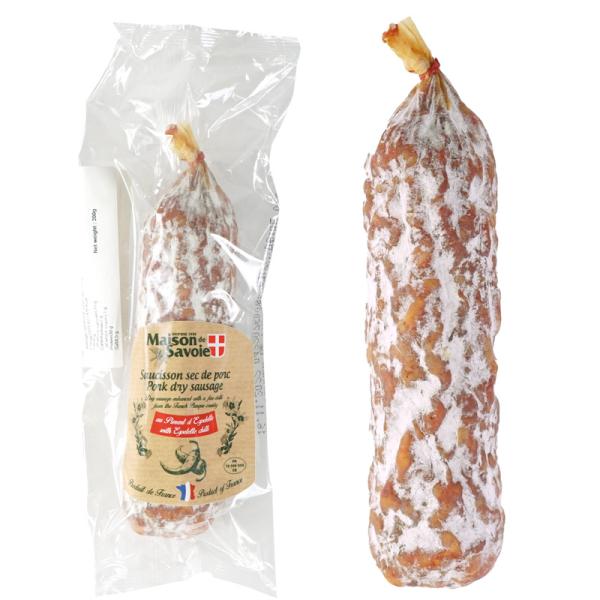 フランス産サラミ ソシソンセック　サヴォワ　ピマンデスプレット 200g (1本）［賞味期限：お届け...