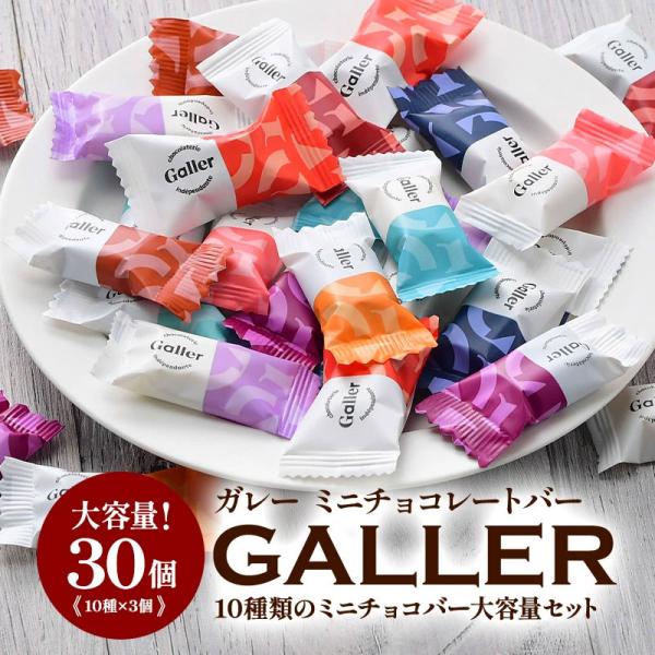 ガレー ミニチョコレート 10種30粒［メール便］【送料無料】【1〜2営業日以内に出荷】