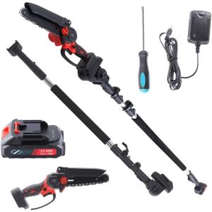新品 チェーンソー 電動剪定バサミ 延長ポール 1台3役 専用バッテリー2個付 Amazon | Elikliv 剪定ばさみの延長ポール 高枝切り電動