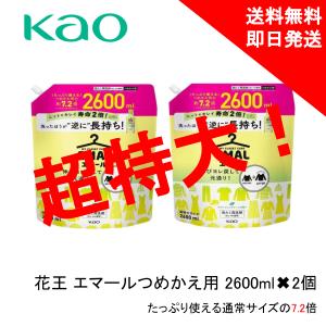 エマール 詰め替え 業務用 特大 花王 リフレッシュ 中性洗剤 洗たく用洗剤 2600ml 2.6kg 2セット まとめ買い