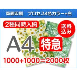 A4クリアファイル印刷【特急便】1000枚+1000枚=2000枚｜cffactory