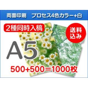 A5クリアファイル印刷　500枚+500枚=1000枚