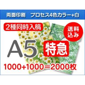 A5クリアファイル印刷【特急便】1000枚+1000枚=2000枚