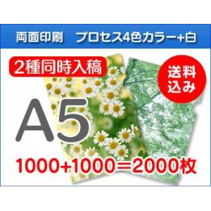 A5クリアファイル印刷　1000枚+1000枚=2000枚