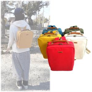 国産帆布 B5 スクエアリュック (coudre)の詳細画像1