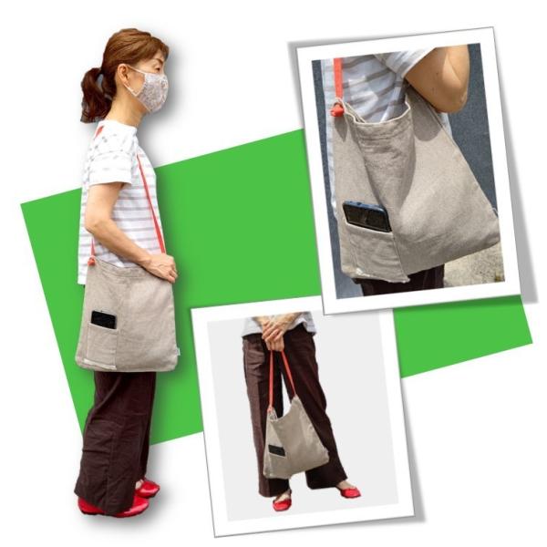 Mignon リネン 斜めがけショルダーバッグ 上質な麻で作られたバッグ