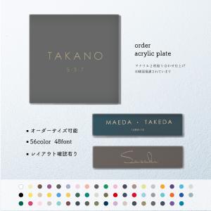 表札  おしゃれ  アクリルプレート４mm厚 戸建  マンション ポスト 玄関 門扉　ネームプレート　野外対応