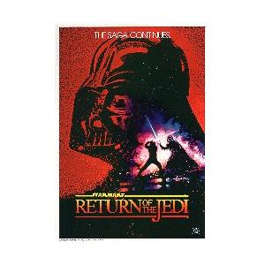 映画チラシ／スター・ウォーズ　ジェダイの復讐　赤 左下邦題字なし ※僅かに線状跡、歪み有り