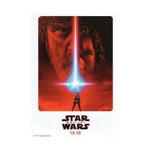 映画チラシ／スター・ウォーズ ep8/　最後のジェダイ-17-　Ａ　2人顔アップ/白枠