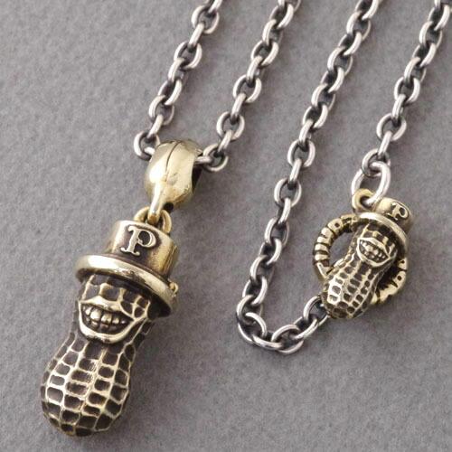 Peanuts&amp;Co.　LARGE PEANUTS/Brass＋PEANUTS CHAIN/Bras...