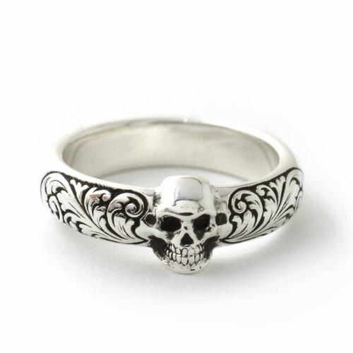FLASH POINT TINY SKULL RING ENGRAVED