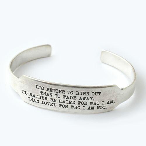 カートコバーン Vantique KURT COBAIN LYRIC BRACELET
