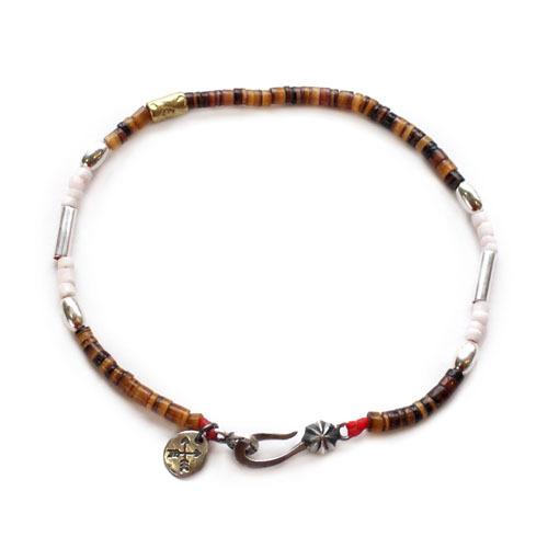 Atease SILVER &amp; SHELL BZ ANKLET BLACK