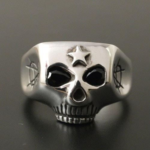 Flash Point CG LIMITED JIM SKULL RING ANARCHY ONYX
