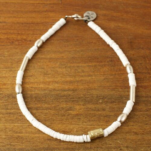 Atease SILVER &amp; SHELL BZ ANKLET