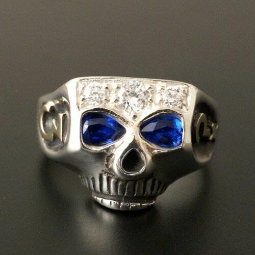 Flash Point JIM SKULL RING JOHNNY DEPP MODEL SAPPH...