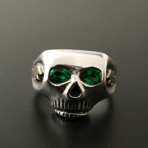 Flash Point JIM SKULL RINGJIM JARMUSCH-EMERALD
