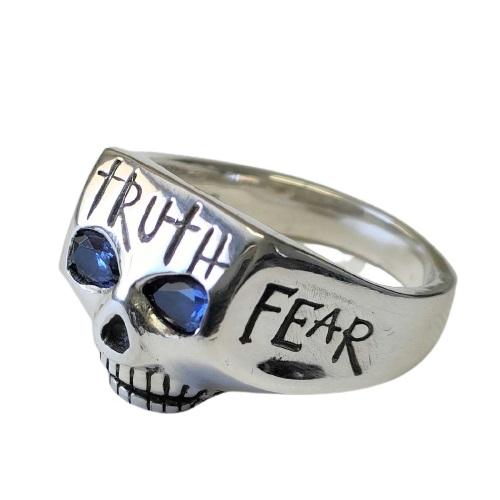 JIMSKULL RING JOHNNY DEPP NEVER FEAR TRUTH 合成サファイア