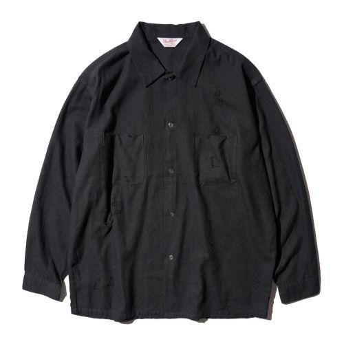 DAN RIVER / DAMAGED BOX SHIRTS BLACK#L
