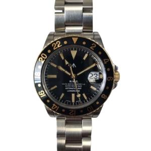 Naval Watch Produced By LOWERCASE FRXD008 GMT SS Metal band / SV and GD combi. model｜cg-store