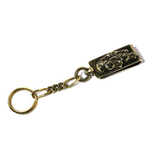 Peanuts&amp;Co. HORSE CLIP TYPE KEYCHAIN BRASS
