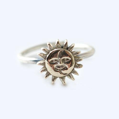 mollive Heavy OZ K10 SUN&amp;MOON RING LIMTED LADYS