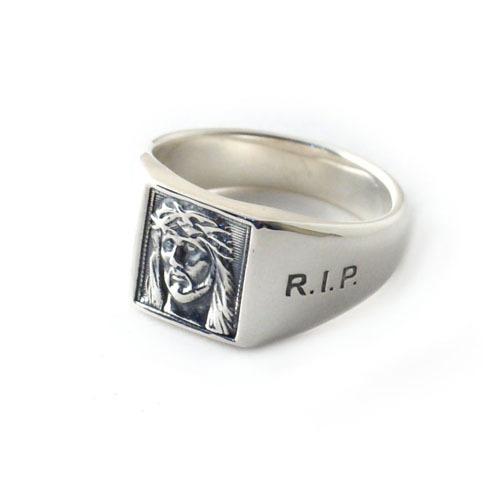 mollive Heavy OZ RIP JESUS CHRIST RING SV
