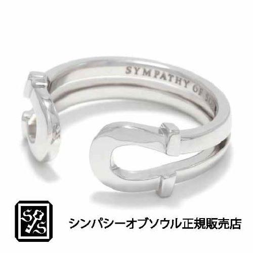 SYMPATHY OF SOUL Double Horseshoe Ring Small - Sil...