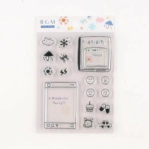 クリアスタンプ 花束 花 植物 スクラップブッキング はんこ アルバム