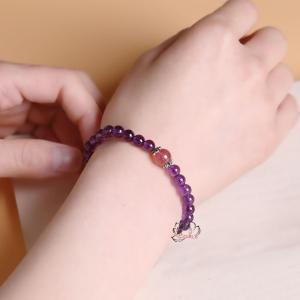 グリーントルマリン ブレスレット 6mm 17.5cm メンズM レディースL