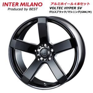 20×8.5J 5穴 PCD 114.3 +35 INTER MILANO VOLTEC HYPERSV ブラック 法人宛送料無料